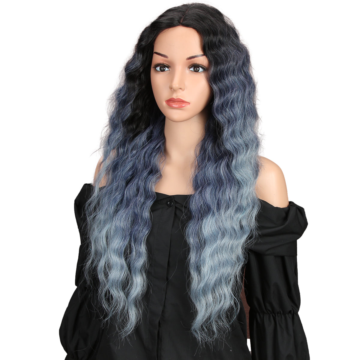 Clearance Sale 27 inch Ombre Blue Color Wig 3 Color available