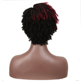 NOBLE Synthetic Afro Wigs For Black Women | 9.5 Inch Short Dreadlocks | Mixed Red| RJO - Noblehair