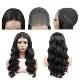 Pre Cut 4x4 Lace Glueless Body Wave Lace Closure Wig with Elastic Band Ready to Wear