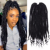 NOBLE New Butterfly Box Braids Crochet Hair | 20 Inch 6PCS Pre Looped Crochet Hair Extensions with Curly Ends | Colorful CRO-GINNY - Noblehair