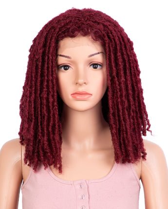 NOBLE Synthetic Short Dreadlocks Wig Twist Wigs | 14 Inch Lace Peag Locs Wig With Baby Hair | Peag - Noblehair