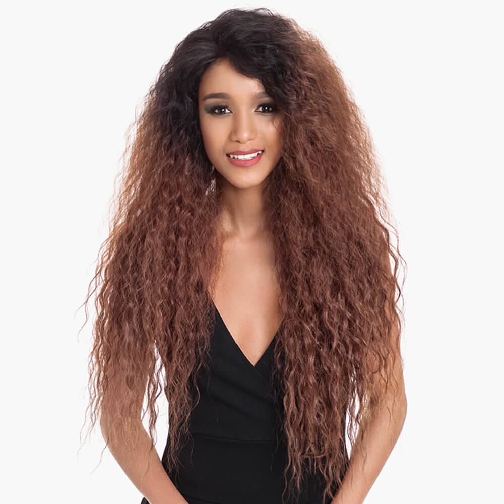 NOBLE Beyonce 13*4 Synthetic Lace Frontal Wigs | 30 Inch Curly Wave Wig丨TT1B/30 - Noblehair