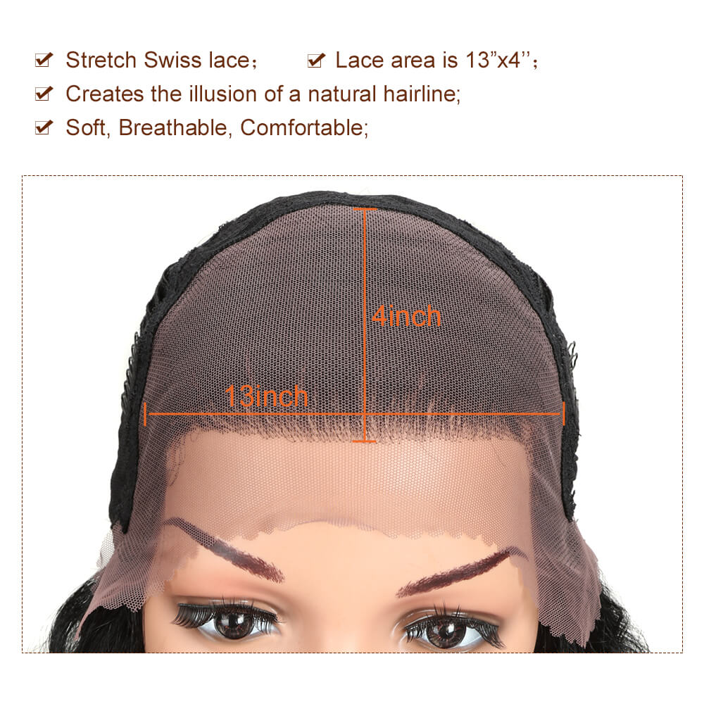NOBLE Beyonce 13*4 Synthetic Lace Frontal Wigs | 30 Inch Curly Wave Wig丨1B by Noble - Noblehair