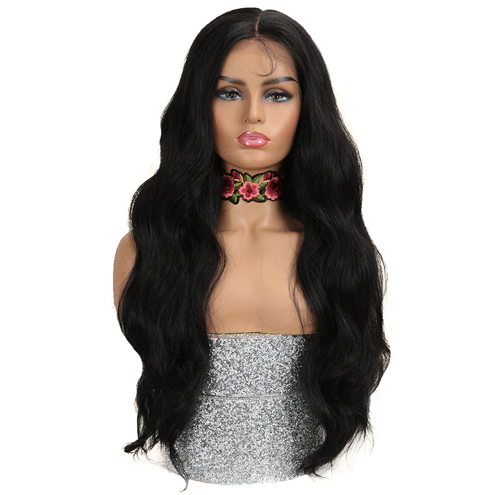 NOBLE Easy 360 Synthetic Lace Front Wig | 28 Inch Body Wave | Classic Black | Grace - Noblehair