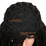 NOBLE Synthetic Afro Wigs For Black Women | 22 Inch Dreadlocks Red Burgundy Wig | Dominic - Noblehair