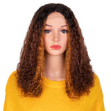 NOBLE Synthetic Lace Front Bob Wigs | 16 Inch Super Soft Bio Hair Wig | Deep Curly Wavy Wigs | HERA