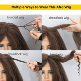 NOBLE MAKER Synthetic Lace Front Afro Dreadlock Wig | 21 inch Instant Weave 6 inch Side Lace Part Wig - Noblehair