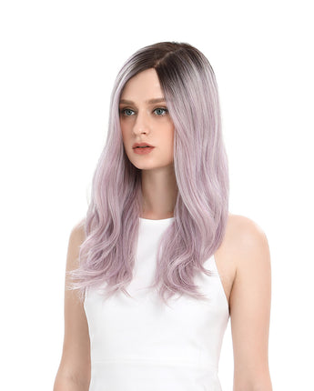 NOBLE 6.5*4.5 Mono Lace Wig | 22 Inch Natural Wavy | Light Lavender | Elin - Noblehair