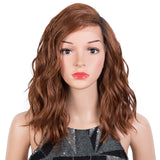 NOBLE Synthetic Lace Front Wigs | Natural Wavy Lace Front Wig Side Part Wig | 14 Inch Colorful Wig For Women - Noblehair