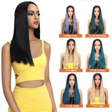 NOBLE Synthetic Lace Front Wig | 19.5 Inch Blunt Cut Straight | Dark Teal | Janelle - Noblehair