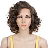 NOBLE Synthetic Lace Front Wig | 12 Inch Short Curly Wig Side Part Lace Wig For Women | ARIEL - Noblehair
