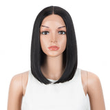 NOBLE Synthetic Lace Front BOB Wig |12.5 inch Middle Lace Part Wig | Classic Bob Wig MOMO - Noblehair