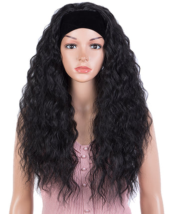 NOBLE Long Curly Headband Wigs Water Wave Glueless Headwrap Wigs 29 Inch - Noblehair