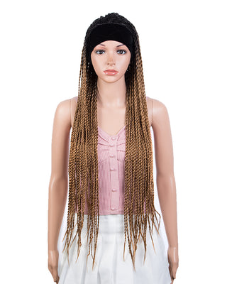 NOBLE Headband Braided Wig 37" Long Braid Wig Machine Made Glueless Headband Wig for Black Women - Noblehair