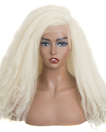 NOBLE MAKER Synthetic Lace Front Afro Dreadlock Wig | 21 inch Instant Weave 6 inch Side Lace Part Blonde Wig - Noblehair