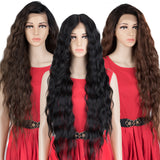 NOBLE Easy 360 Synthetic Lace Front Wigs | 31 inch Long Water Wave Wig| E+U Lace Part Chesnut Wig EDGRA - Noblehair