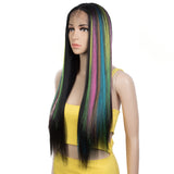 NOBLE 13*7 Synthetic Lace Frontal Wigs | 30 Inch Long Straight Lace Wig Ombre Color Wig | CHERYL - Noblehair