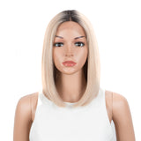 NOBLE Synthetic Lace Front BOB Wig |12.5 inch Middle Lace Part Wig | Classic Bob Wig MOMO - Noblehair