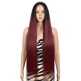 NOBLE Synthetic Lace Front Wigs | 37 inch Super Long Straight Lace Wig Preplucked | Softer Bio Hair Wig 5 Colors - Noblehair