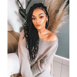 Bomb Twist Crochet Hair 24 inch 6PCS Pre Looped Crochet Extensions Hair with Curly Ends | Natural Black CRO-FOXY TWIST