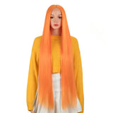 38 inch Super Long Straight Lace Wig | Preplucked Lace Front Straight Wigs | Red Wig | noble