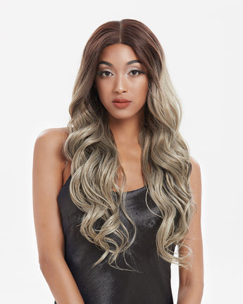 NOBLE Easy 360 Synthetic Lace Frontal Wig | 29 Inch Loose Wave | Ash Blonde | Arika - Noblehair