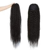 NOBLE Synthetic Ponytails for Women | Straight Clip in Ponytail and Curly Drawstring Ponytail |31 Inch Ponytails 2 Pieces/Pack - Noblehair