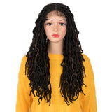 Faux Locs Wigs with Baby Hair | Crochet Hair Lace Front Synthetic Braids Twist Wigs 26 inches NOBLE