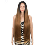 NOBLE Synthetic Lace Front Wigs | 37 inch Super Long Straight Lace Wig Preplucked | Softer Bio Hair Wig 5 Colors - Noblehair