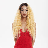 NOBLE 13*4 Synthetic Lace Frontal Wigs | 26.5 Inch Curly Wave Gold Blonde Wig | Willow - Noblehair