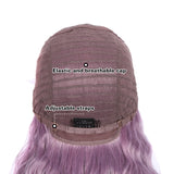 NOBLE Synthetic Long Wavy Wig with Bangs | 30 Inch Synthetic Curly Loose wigs | Ash Purple | Craib - Noblehair