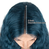 NOBLE Synthetic Lace Front Wig | 41 Inch Curly Wavy Lace Front Middle Part Wig HD Lace Wig | Dark Blue Bohemian Wig - Noblehair