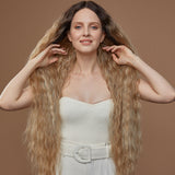 NOBLE Bohemian Synthetic Lace Front Wigs丨41 Inch Super Long Wavy Ash Blonde Wig - Noblehair