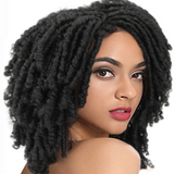 NOBLE Synthetic Afro Wigs For Black Women | 13 Inch Dreadlocks  Black Wig | Diana - Noblehair