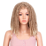 NOBLE Synthetic Short Dreadlocks Wig Twist Wigs | 14 Inch Lace Peag Locs Wig With Baby Hair | Peag - Noblehair