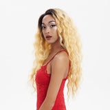 NOBLE 13*4 Synthetic Lace Frontal Wigs | 26.5 Inch Curly Wave Gold Blonde Wig | Willow - Noblehair
