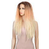 NOBLE Synthetic Lace Front Wigs | 26 Inch Natural Faux Locs Ombre Orange Wig | Kate - Noblehair