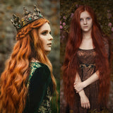 NOBLE FREYA Synthetic Lace Front Wigs |38 inch Long Wavy Wig Auburn Color Wig - Noblehair