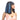 NOBLE Synthetic Non Lace Wig | 13 Inch Blunt Cut Bob Wigs with Bangs | Blue Highlight Wig Avril - Noblehair