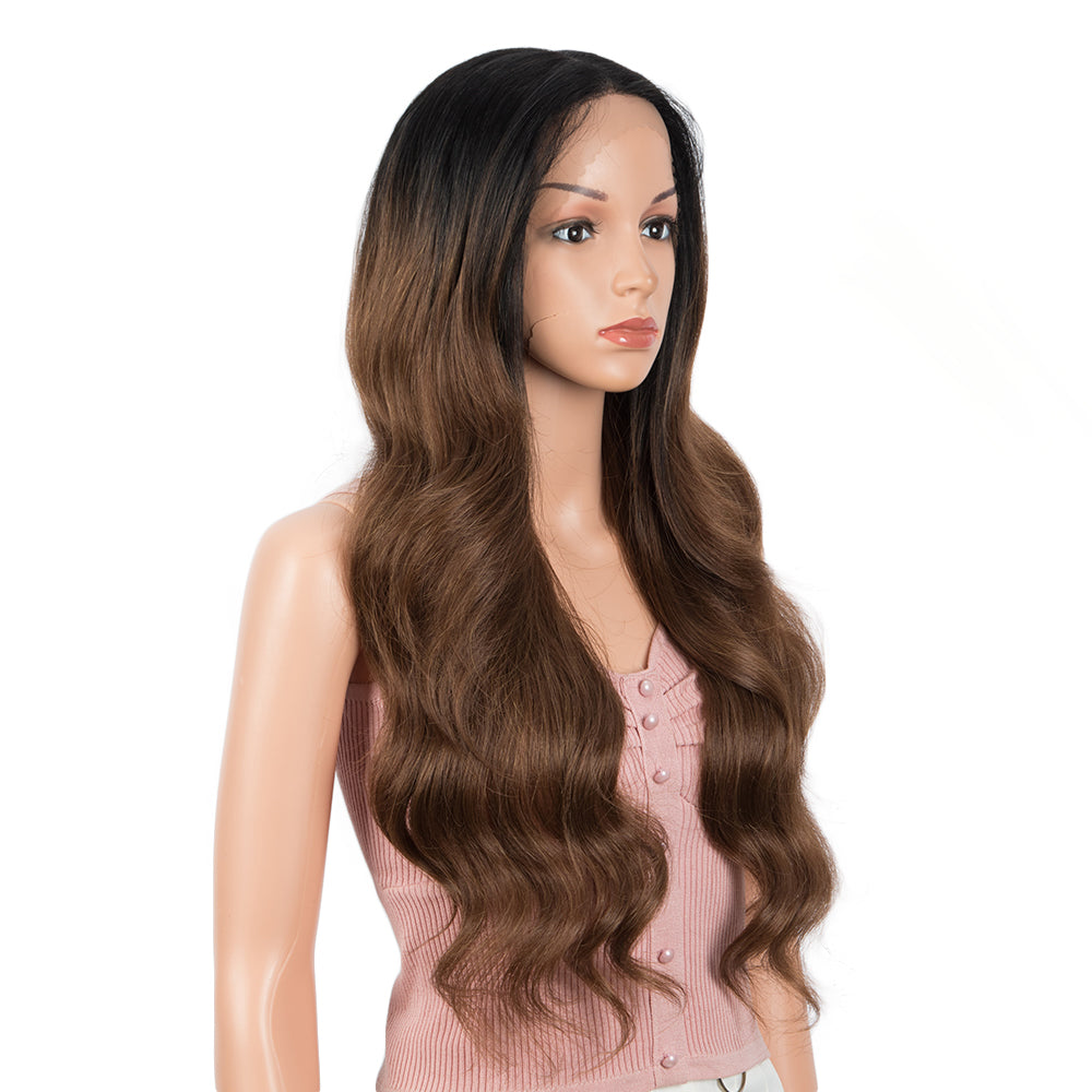 26 Inch Body Wave Middle Part Lace Wig Ombre Color| WILMA