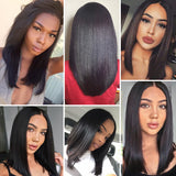 NOBLE Human Hair Lace Front Wig | 16 Inch Lob Straight Hair | Ombre Blue | F Page - Noblehair