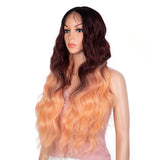 6*1 Inch Middle Lace 29 Inch long wave colorful wig | FREYAS
