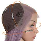 NOBLE Easy 360 Synthetic Lace Front Wig | 28 Inch Lace Frontal Long Straight | Ash Purple | Agatha - Noblehair