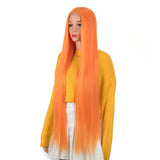 38 inch Super Long Straight Lace Wig | Preplucked Lace Front Straight Wigs | Red Wig | noble