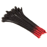 NOBLE Human Hair Dreadlock Extensions | Crochet Braiding Hair Extension | Handmade Locs Ombre Red Color - Noblehair