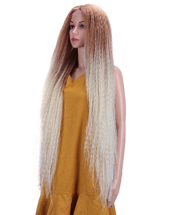 NOBLE Dreadlock Lace Front Wig | 38 inch Super Long Straight Braid Wig | Afro Kinky Curly Ombre Blond Wig for Black Women | Maxin - Noblehair