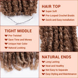 NOBLE Butterfly Locs Crochet Hair | 18 inch 6PCS Pre Looped Crochet Hair Extensions  | Colorful CRO-CAMILLA - Noblehair