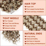 NOBLE New Butterfly Box Braids Crochet Hair | 20 Inch 6PCS Pre Looped Distress Locs Crochet Hair Extensions with Curly Ends | Colorful PASSION BRAIDS - Noblehair