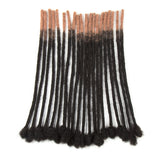 NOBLE Human Hair Dreadlock Extensions | Crochet Braiding Hair Extension | Handmade Locs Ombre Pink Color - Noblehair