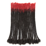 NOBLE Human Hair Dreadlock Extensions | Crochet Braiding Hair Extension | Handmade Locs Ombre Red Color - Noblehair